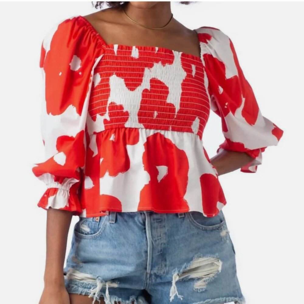 Crosby by Mollie Burch Shelby Top in Poppy Size Small